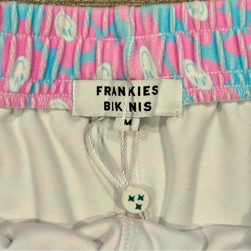 NWT! Frankie's Bikinis Coco Terry Short Baby Pink and Blue Size M - Picture 4 of 6